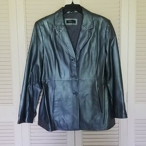 Leather blazer